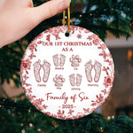 Custom Ceramic Ornament - Personalized Christmas Birthday Gifts For Mom, Dad, Kids - Love Wrapped In Christmas Joy
