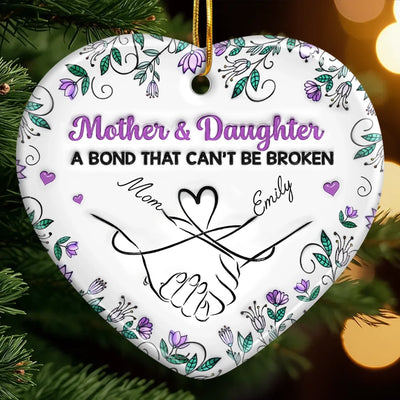 Custom Ceramic Ornament - Personalized Birthday Gifts For Mom, Daughter - Always My Daughter, Forever My Friend
