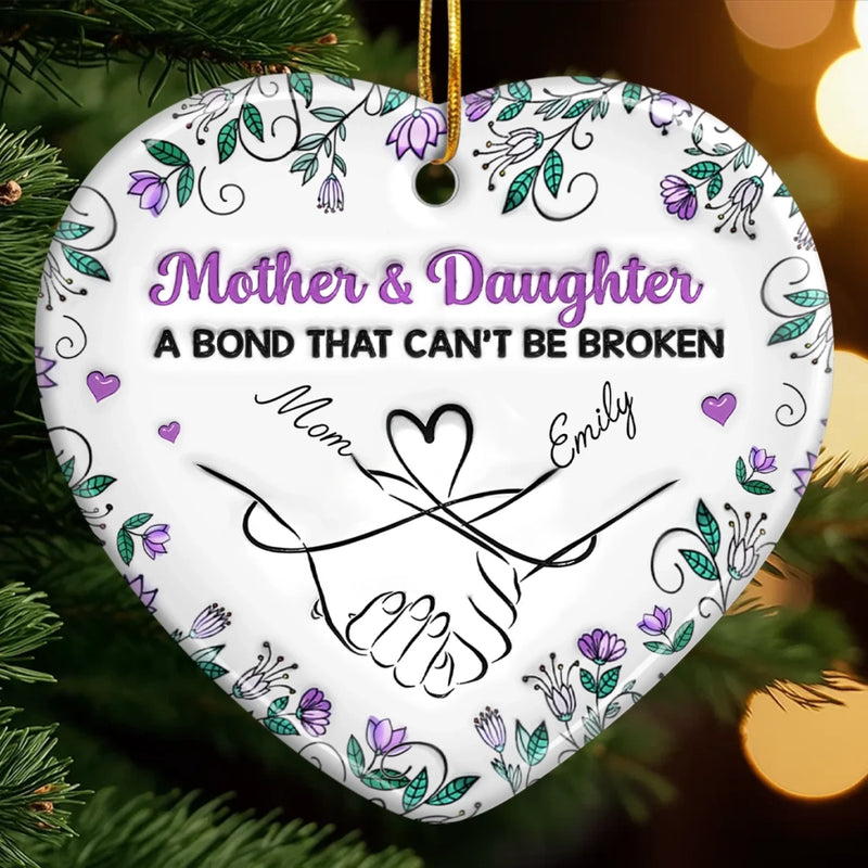 Custom Ceramic Ornament - Personalized Birthday Gifts For Mom, Daughter - Always My Daughter, Forever My Friend