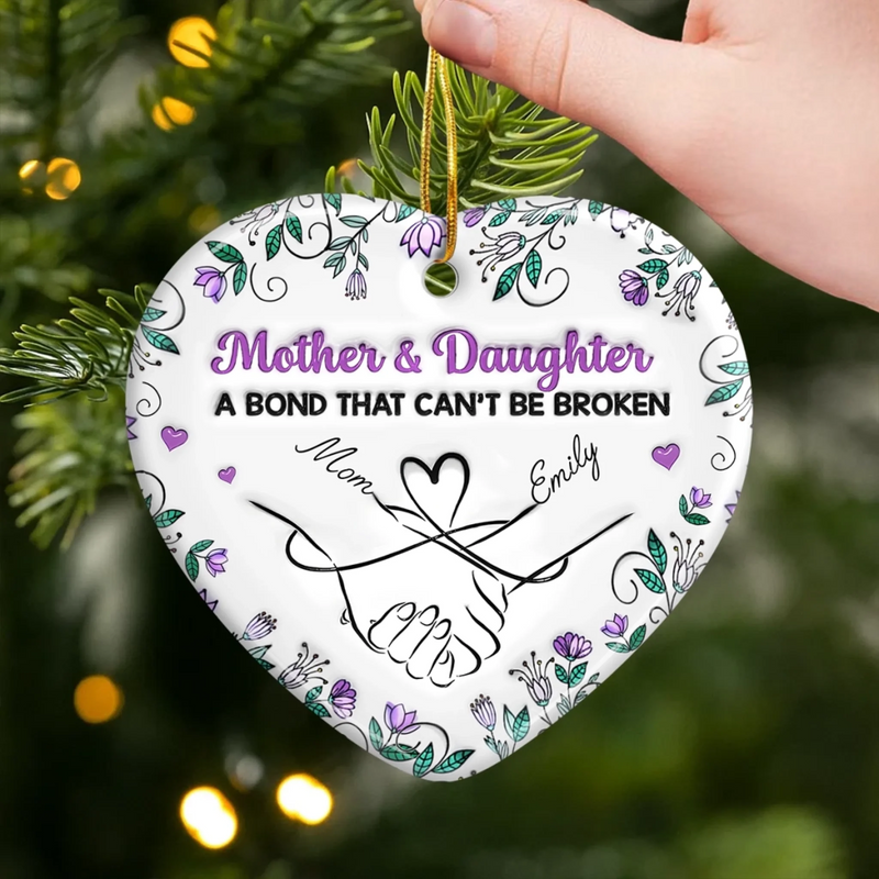 Custom Ceramic Ornament - Personalized Birthday Gifts For Mom, Daughter - Always My Daughter, Forever My Friend