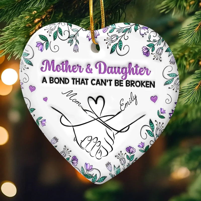 Custom Ceramic Ornament - Personalized Birthday Gifts For Mom, Daughter - Always My Daughter, Forever My Friend