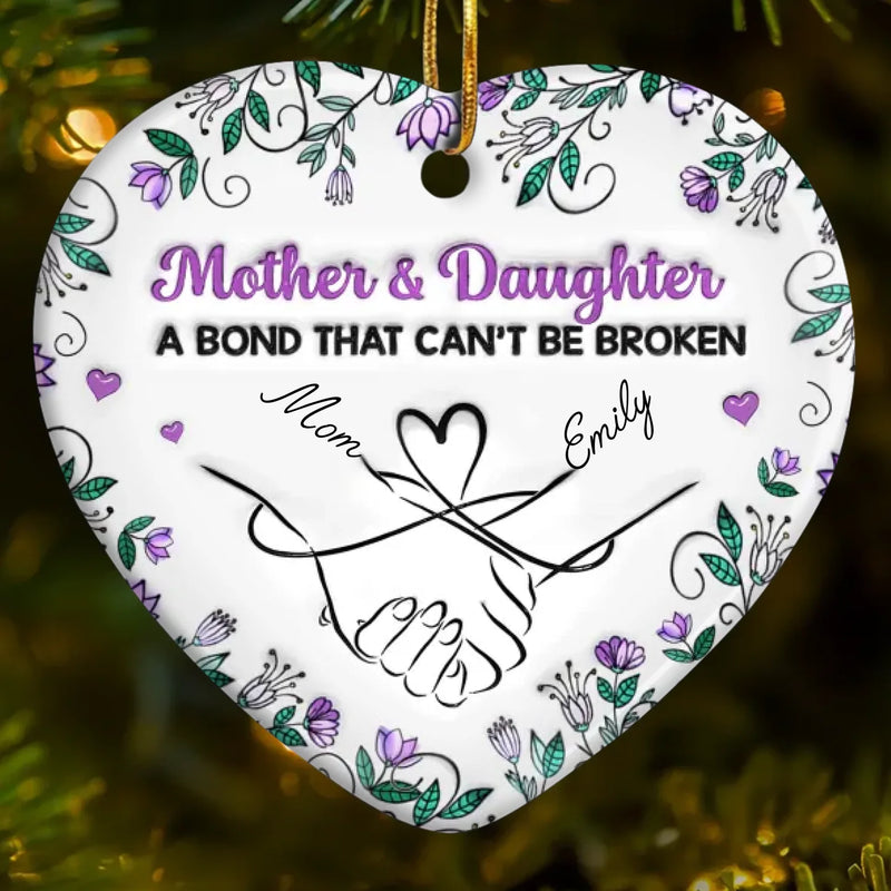Custom Ceramic Ornament - Personalized Birthday Gifts For Mom, Daughter - Always My Daughter, Forever My Friend