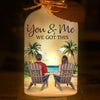 Custom Glass Bottle LED Light - Personalized Anniversary Wedding Gifts For Husband And Wife, Him And Her - Hand In Hand, No Matter What