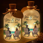 Custom Name Beach Couple Gifts - Personalized LED Jar Light