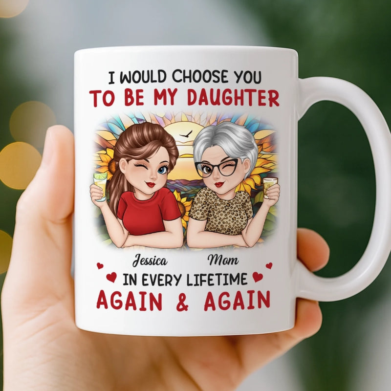 Custom Mug - Personalized Birthday Gifts For Mom, Daughter - A Daughter Love Lasts Forever