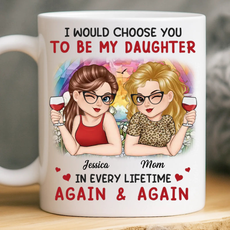 Custom Mug - Personalized Birthday Gifts For Mom, Daughter - A Daughter Love Lasts Forever