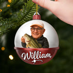 Custom Photo Christmas Fishing Gifts for Anglers - Personalized Ornament