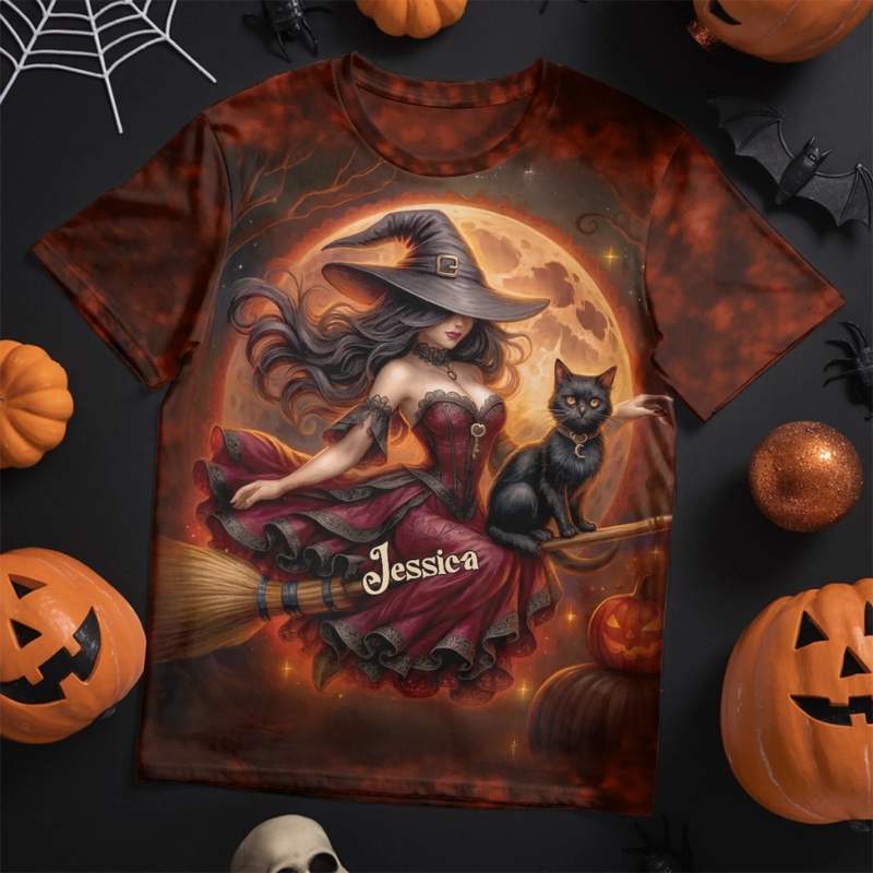 Custom Unisex T-shirt - Personalized Halloween Witchy Gifts For Women - Wickedly Good Vibes