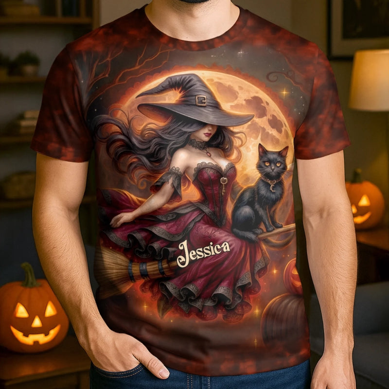 Custom Unisex T-shirt - Personalized Halloween Witchy Gifts For Women - Wickedly Good Vibes