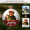 Custom Photo Acrylic Ornament - Personalized Christmas Birthday Fishing Gifts For Fisherman - Casting Dreams On Quiet Waters
