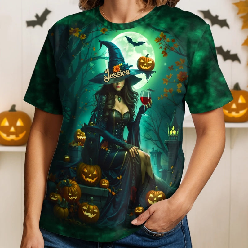 Custom Unisex T-shirt - Personalized Halloween Witchy Gifts For Women - Spooky Witch Energy