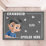 Custom Home Decor Decorative Mat - Personalized Birthday Gifts For Mom, Grandma - Grandkids Spoiled Here