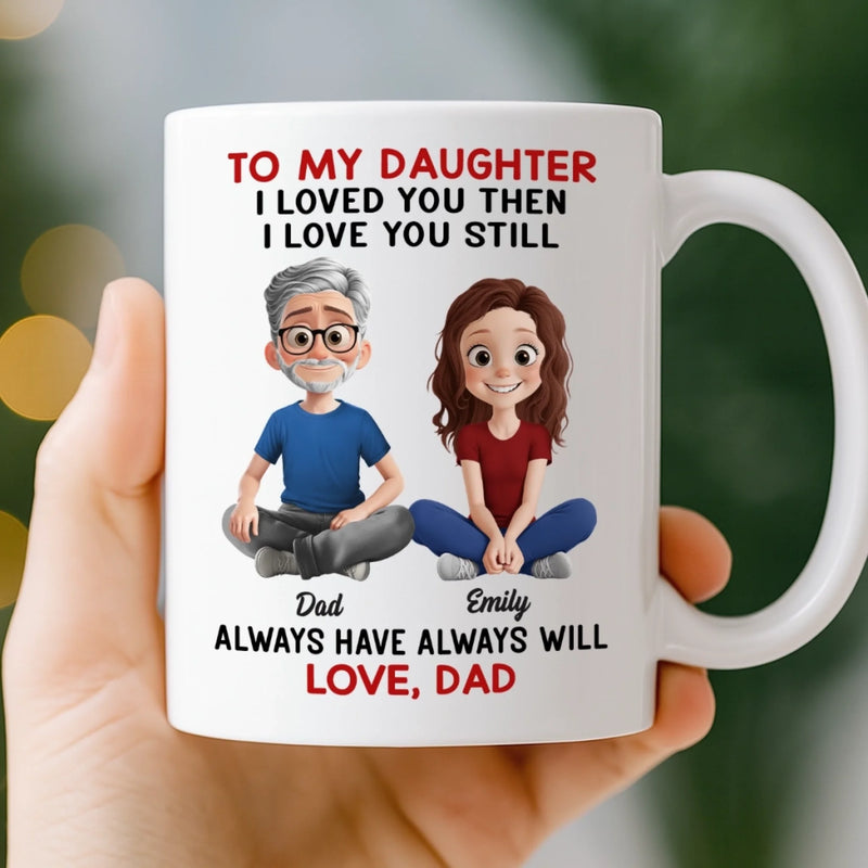 Custom Mug - Personalized Birthday Gifts For Mom, Dad, Daughter, Son - Forever Daddy’s Girl