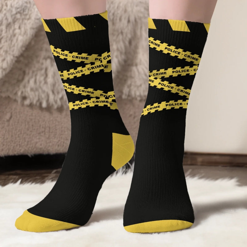 Custom True Crime Crew Socks - Personalized Birthday Gifts For Best Friends, Family, Coworker, Work Bestie - Killer Style Everyday