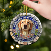 Custom Photo Ceramic Ornament - Personalized Pet Christmas Memorial Sympathy Gifts For Dogs, Cats - Paw Prints Stay Within Our Hearts