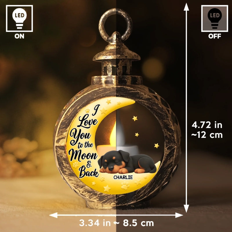 Custom Candlelight Lantern Ornament - Personalized Pet Christmas Memorial Sympathy Gifts For Dogs - Love Never Fades