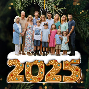 Custom Photo Acrylic Ornament - Personalized Christmas Birthday Gifts For Mom, Dad, Brother, Sister, Kids - Wrapped In Love