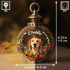 Custom Photo Candlelight Lantern Ornament - Personalized Pet Christmas Memorial Sympathy Gifts For Dogs, Cats - Gentle Paws Leave Lasting Love