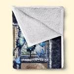 Custom Photo Blanket - Personalized Christmas Memorial Sympathy Gifts For Loss Of Mom, Dad - Love Lives Beyond The Years