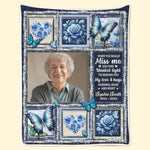 Custom Photo Blanket - Personalized Christmas Memorial Sympathy Gifts For Loss Of Mom, Dad - Love Lives Beyond The Years