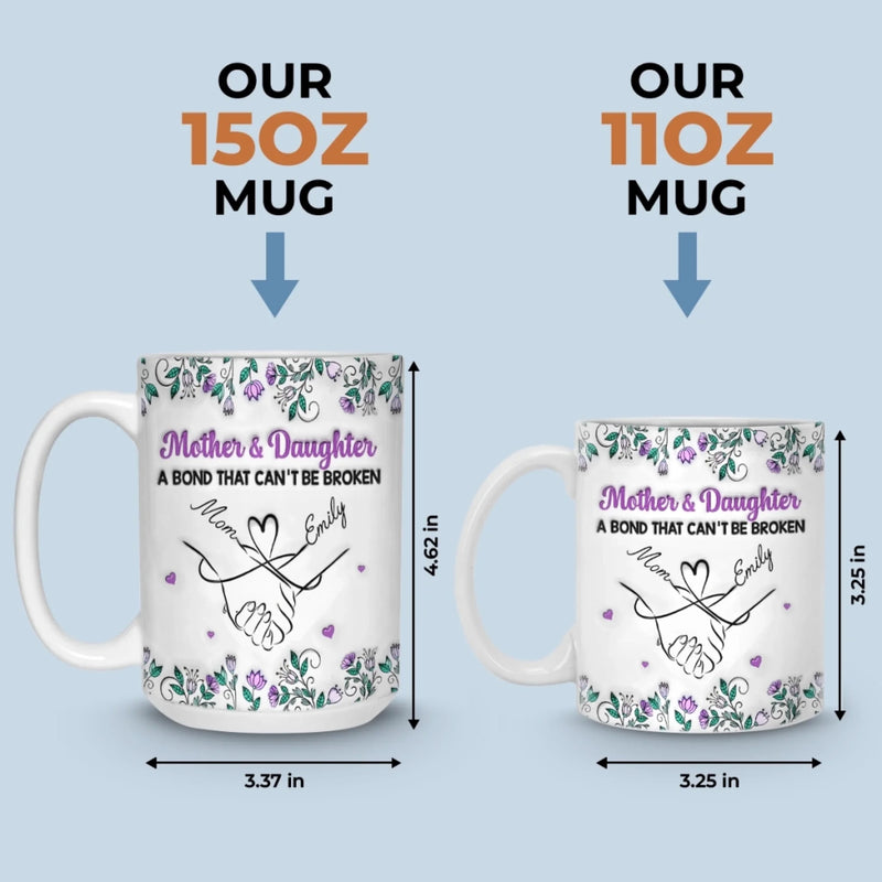 Custom Mug - Personalized Birthday Gifts For Mom, Daughter - Love Passed From Heart To Heart