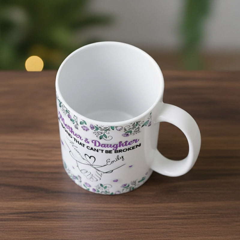 Custom Mug - Personalized Birthday Gifts For Mom, Daughter - Love Passed From Heart To Heart
