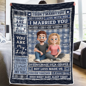 Custom Blanket - Personalized Anniversary Wedding Gifts For Husband And Wife, Him And Her - My Favorite Chapter Is Us