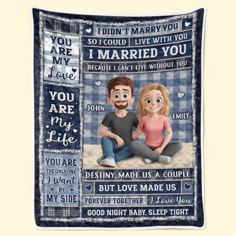 Custom Blanket - Personalized Anniversary Wedding Gifts For Husband And Wife, Him And Her - My Favorite Chapter Is Us