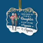 Custom Acrylic Ornament - Personalized Christmas Birthday Gifts For Mom, Daughter - Mom And Me, Always We