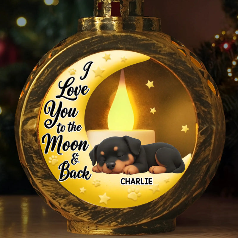 Custom Candlelight Lantern Ornament - Personalized Pet Christmas Memorial Sympathy Gifts For Dogs - Love Never Fades