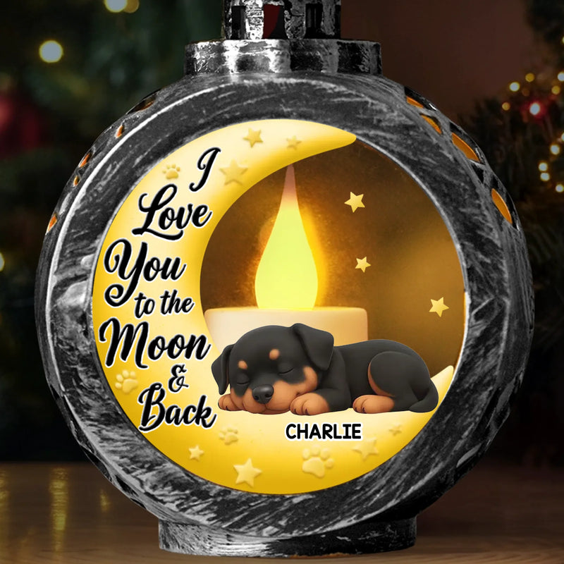 Custom Candlelight Lantern Ornament - Personalized Pet Christmas Memorial Sympathy Gifts For Dogs - Love Never Fades