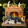 Custom First Christmas Acrylic Ornament - Personalized Christmas Birthday Gifts For Dog Lovers, Dog Dad And Mom - Pawsitively Loved This Christmas