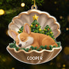 Custom Acrylic Ornament - Personalized Pet Christmas Memorial Sympathy Gifts For Dogs - Forever My Christmas Angel