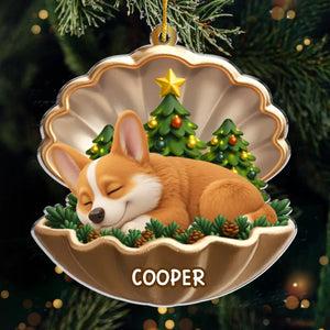 Custom Acrylic Ornament - Personalized Pet Christmas Memorial Sympathy Gifts For Dogs - Forever My Christmas Angel