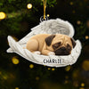 Custom Acrylic Ornament - Personalized Pet Christmas Memorial Sympathy Gifts For Dogs - Paws In Heaven, Love In My Heart