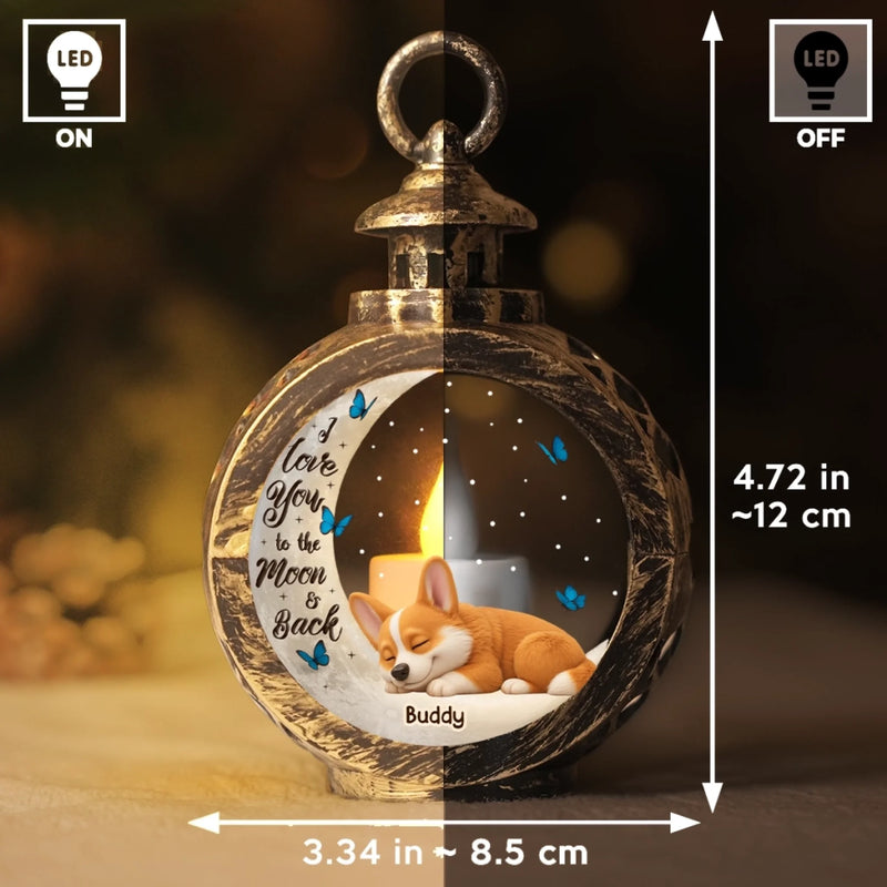Custom Candlelight Lantern Ornament - Personalized Pet Christmas Memorial Sympathy Gifts For Dogs - Forever My Little Star