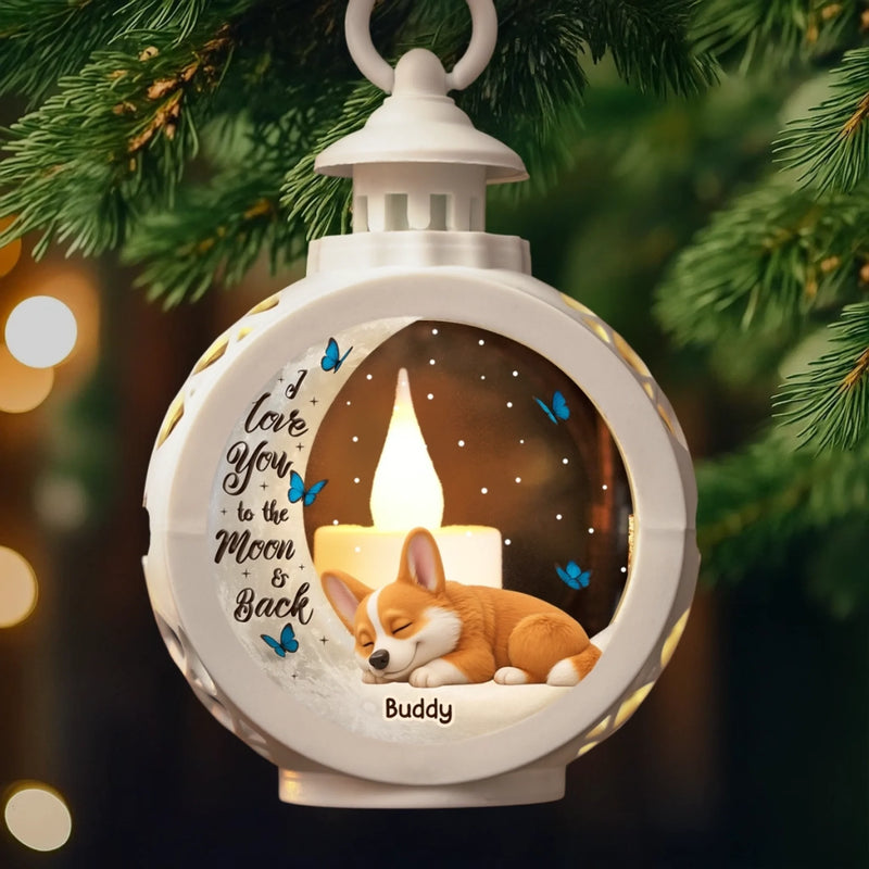 Custom Candlelight Lantern Ornament - Personalized Pet Christmas Memorial Sympathy Gifts For Dogs - Forever My Little Star