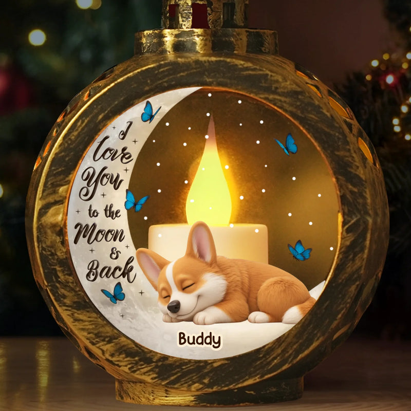 Custom Candlelight Lantern Ornament - Personalized Pet Christmas Memorial Sympathy Gifts For Dogs - Forever My Little Star