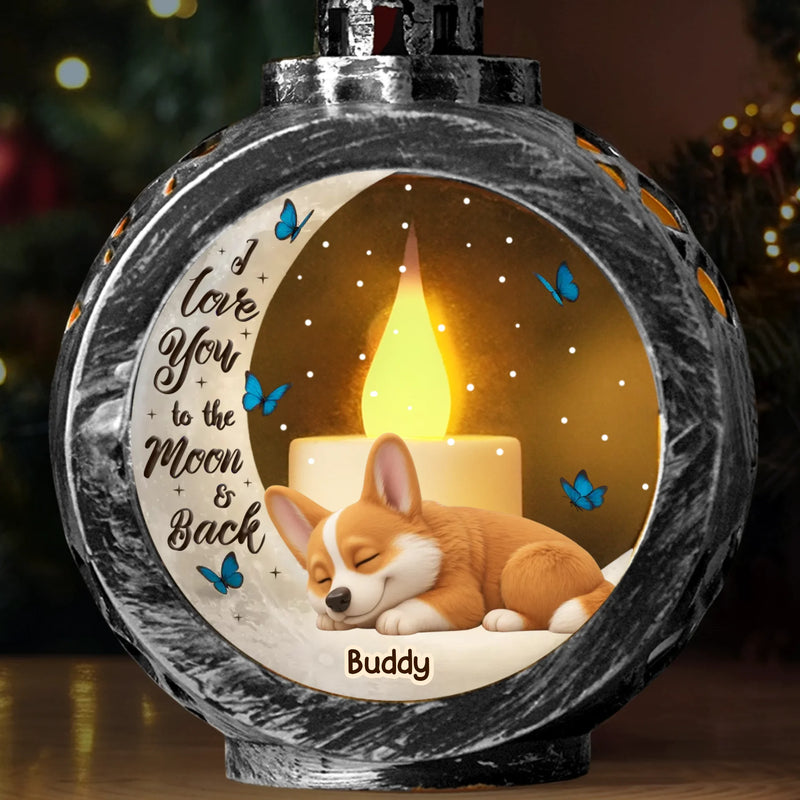 Custom Candlelight Lantern Ornament - Personalized Pet Christmas Memorial Sympathy Gifts For Dogs - Forever My Little Star