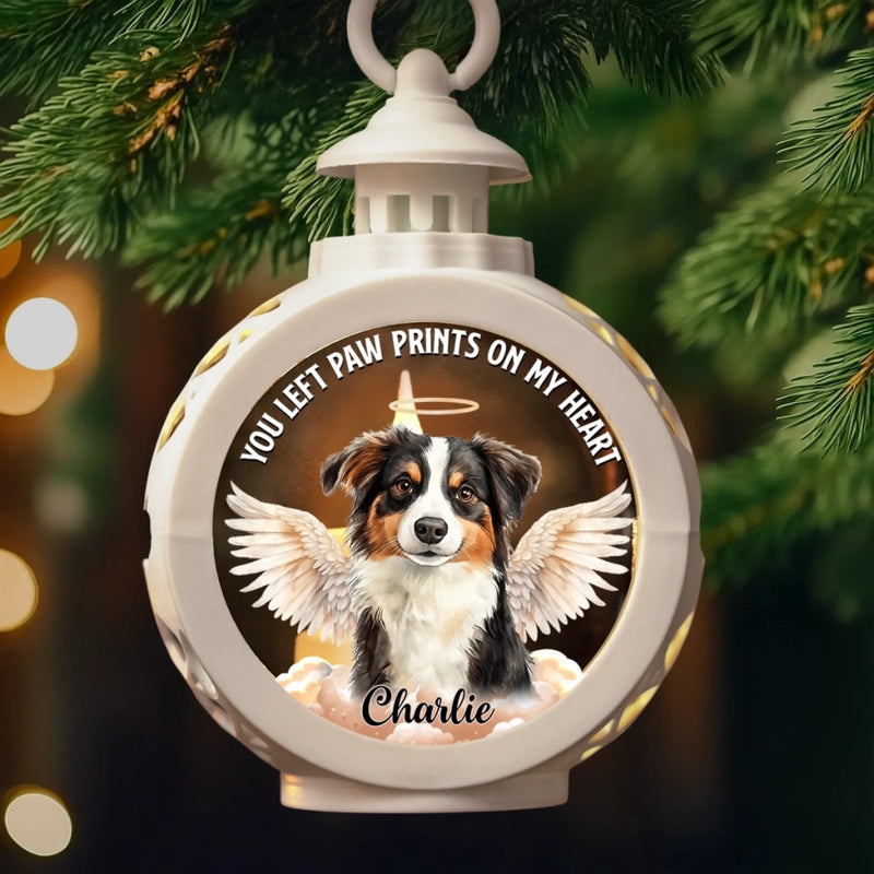 Custom Photo Candlelight Lantern Ornament - Personalized Pet Christmas Memorial Sympathy Gifts For Dogs, Cats - Forever Loved In Gentle Silence