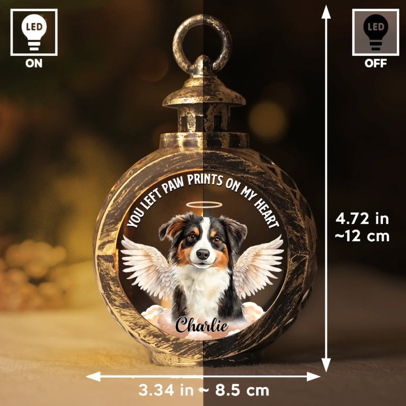 Custom Photo Candlelight Lantern Ornament - Personalized Pet Christmas Memorial Sympathy Gifts For Dogs, Cats - Forever Loved In Gentle Silence