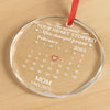 Custom Circle Glass Ornament - Personalized Christmas Memorial Sympathy Gifts For Loss Of Mom, Dad - In Our Hearts You Remain