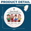 Custom Ceramic Ornament - Personalized Best Friend Christmas Birthday Gifts For Women, Besties, Sisters, BFF - Besties And Bubbly Joy