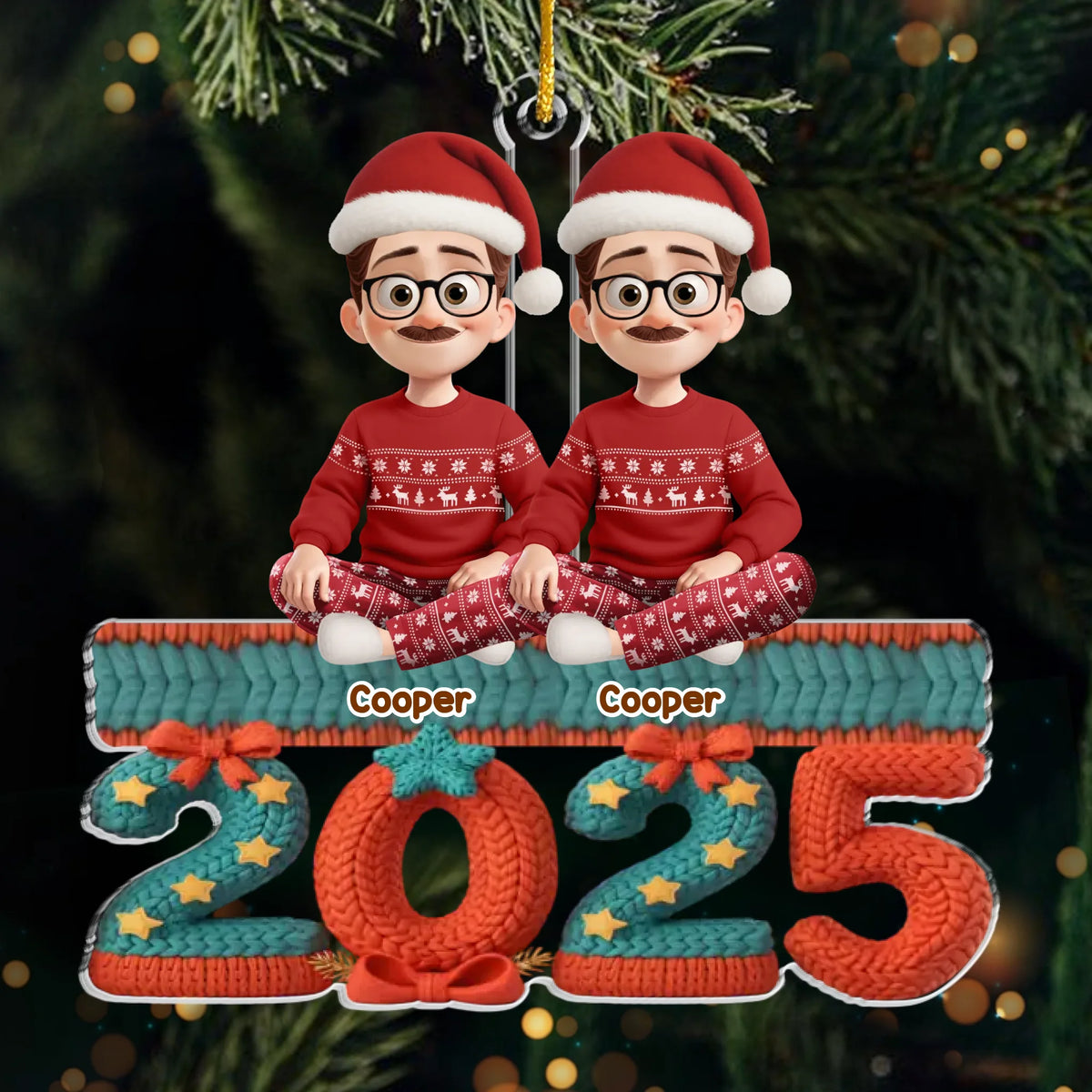 Custom Acrylic Ornament - Personalized Christmas Birthday Gifts For Family, Dog Cat Lovers - Love Lives Here