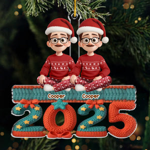 Custom Acrylic Ornament - Personalized Christmas Birthday Gifts For Family, Dog Cat Lovers - Love Lives Here