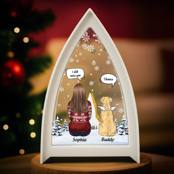 Custom LED Tabletop Lantern Light - Personalized Christmas Memorial Sy - Pawfect House