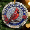 Custom Cardinal Ceramic Ornament - Personalized Christmas Memorial Sympathy Gifts For Loss Of Mom, Dad - A Life That Shines Beyond Goodbye