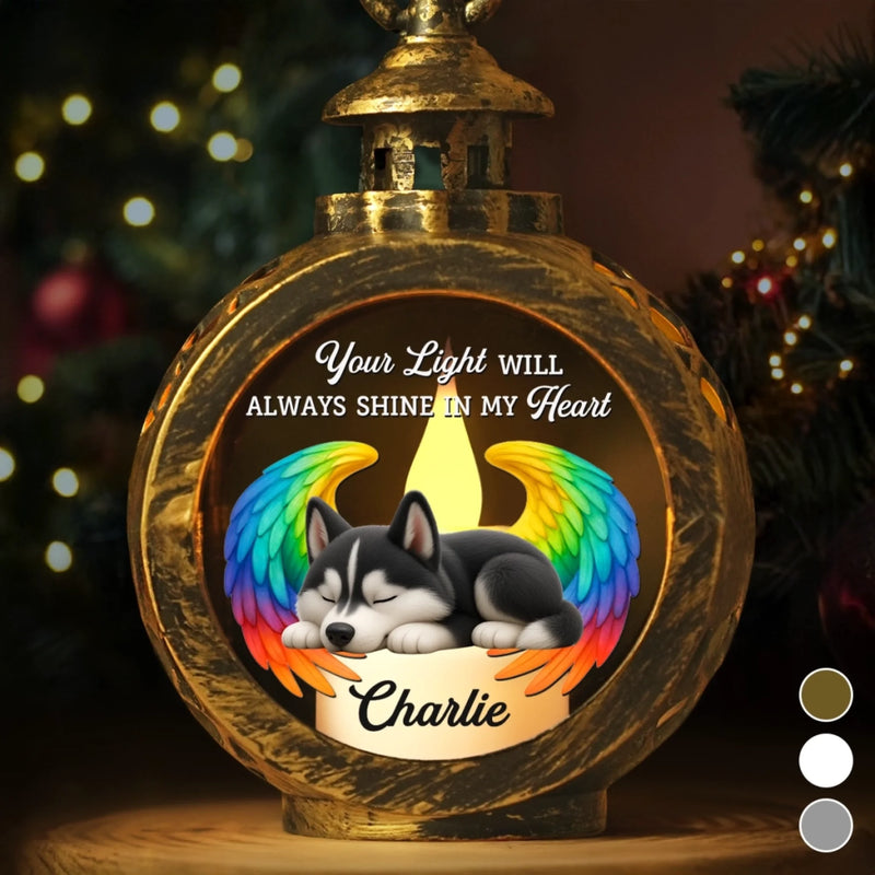 Custom Candlelight Lantern Ornament - Personalized Pet Christmas Memorial Sympathy Gifts For Dogs - Glow In My Soul