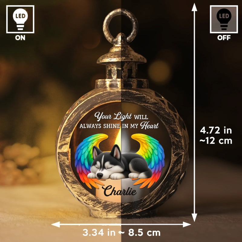 Custom Candlelight Lantern Ornament - Personalized Pet Christmas Memorial Sympathy Gifts For Dogs - Glow In My Soul