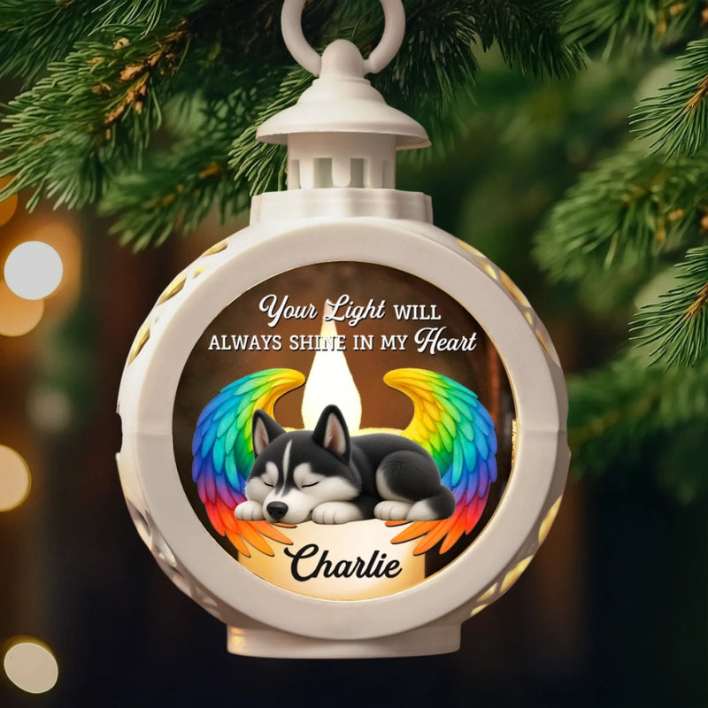 Custom Candlelight Lantern Ornament - Personalized Pet Christmas Memorial Sympathy Gifts For Dogs - Glow In My Soul